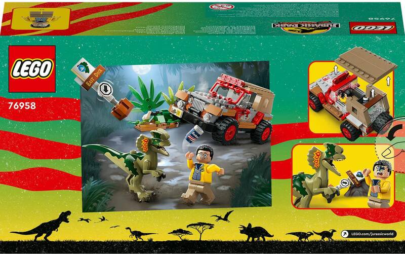 LEGO Jurassic World 76944 La Fuga del T. rex, Include 3 Minifigure e un  Dinosauro Giocattolo, Giochi per bambini di 4+ anni