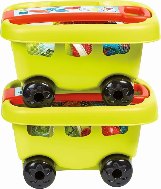 Ecoiffier Trolley mit Gartenzubehör Sandwagen Sandtrolley Gartenspielzeug Kinder 