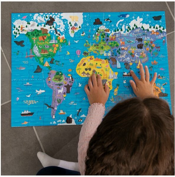 Puzzle magico - Mappa del mondo - Puzzle per bambini