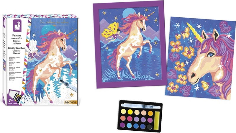Janod Atelier Set Maxi Dipingere con i numeri Farfalle da 7 anni -  Giocattoli artistici