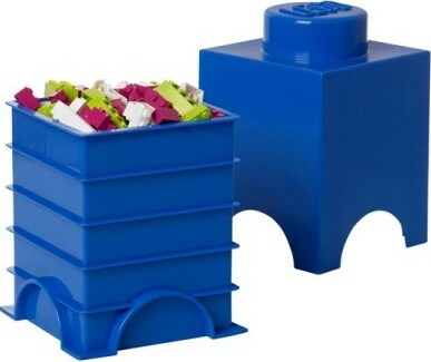 LEGO Storage Brick 1 Aufbewahrungsbox Blau Blue 