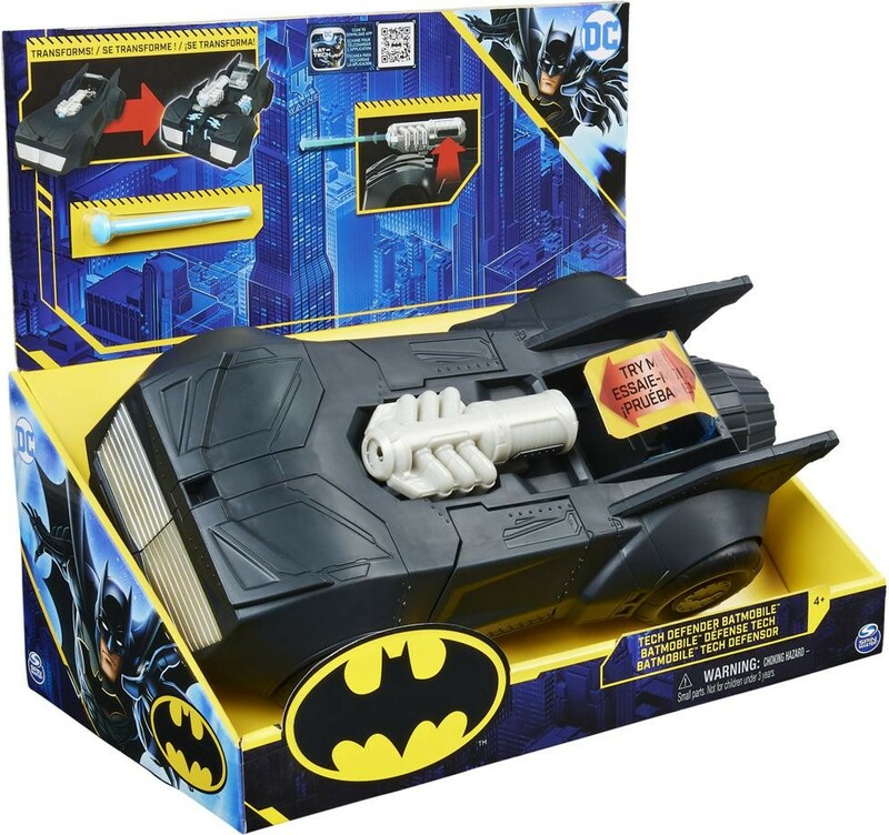 Batman verwandelndes Batmobil für 10 cm große Figuren - Autos