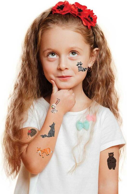 TATTonMe Tatuaggi dal vivo per bambini Animali della foresta - Salone di  Moda per Bambini