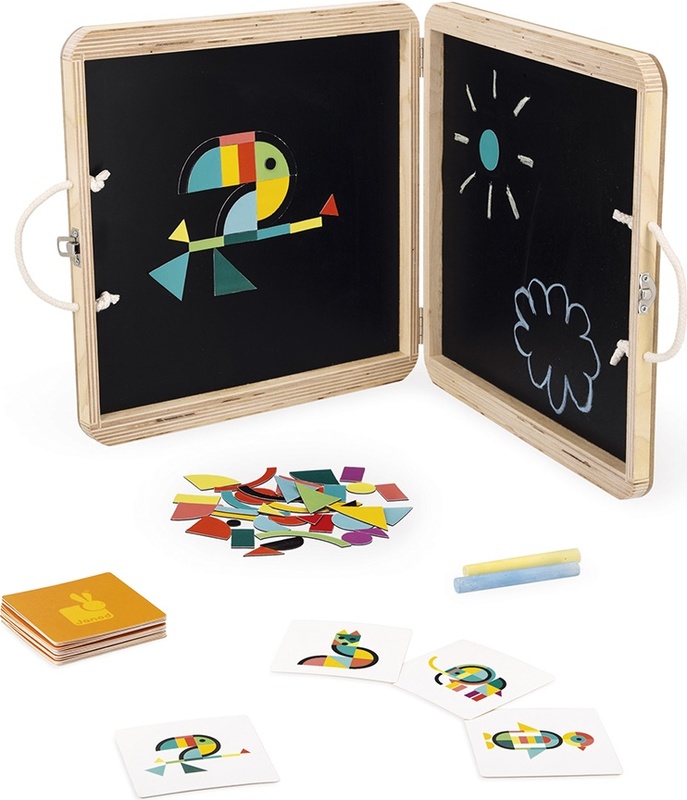 Janod Lavagna magnetica con magneti puzzle origami Animali - Fai da te  creativo