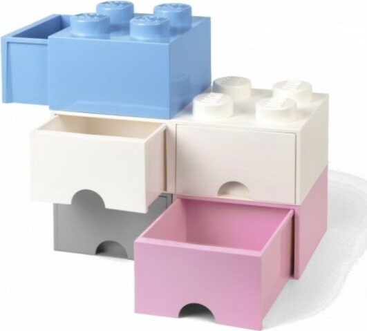 Scatola portaoggetti LEGO® 8 - con cassetti bianco 250 x 500 x 180