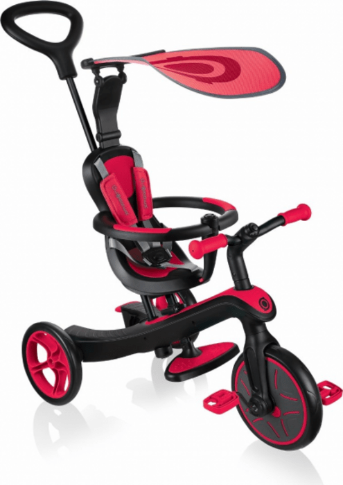 Cooperation Loved one hail Globber Tricycle EXPLORER TRIKE 4 IN 1 Red - Triciclete pentru copii |  RaiJucării.ro