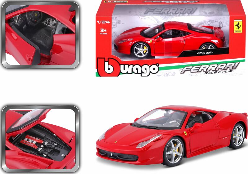 Ferrari 458 Challenge # 5 rot Maßstab 1:24 von Bburago 