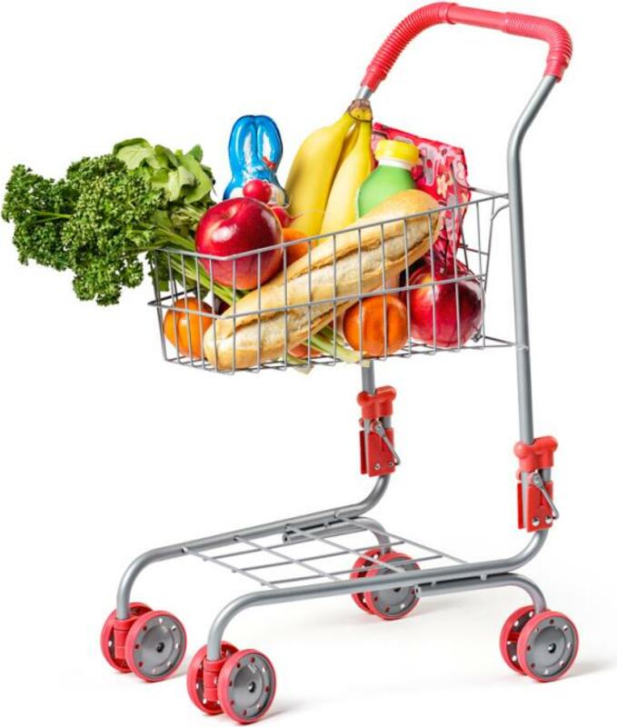 Carrello Supermercato Giocattolo Carrello spesa per Bambini con Frutta  Verdura