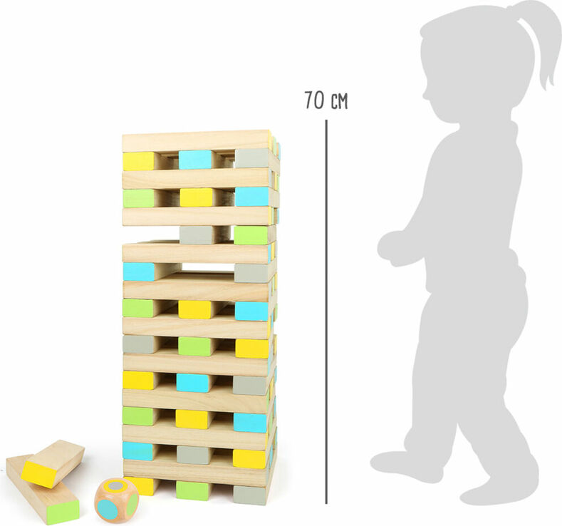 Gioco Jenga colorato in legno Small Foot - Giochi per tutta la famiglia