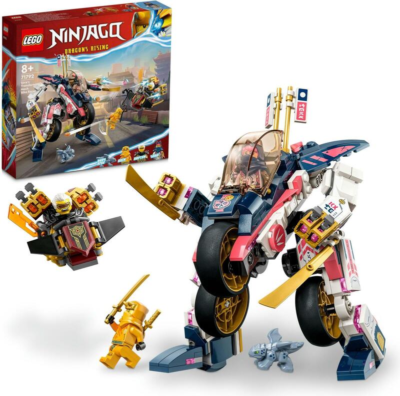 LEGO® NINJAGO® 71792 Sora e il suo robot a motore trasformabile
