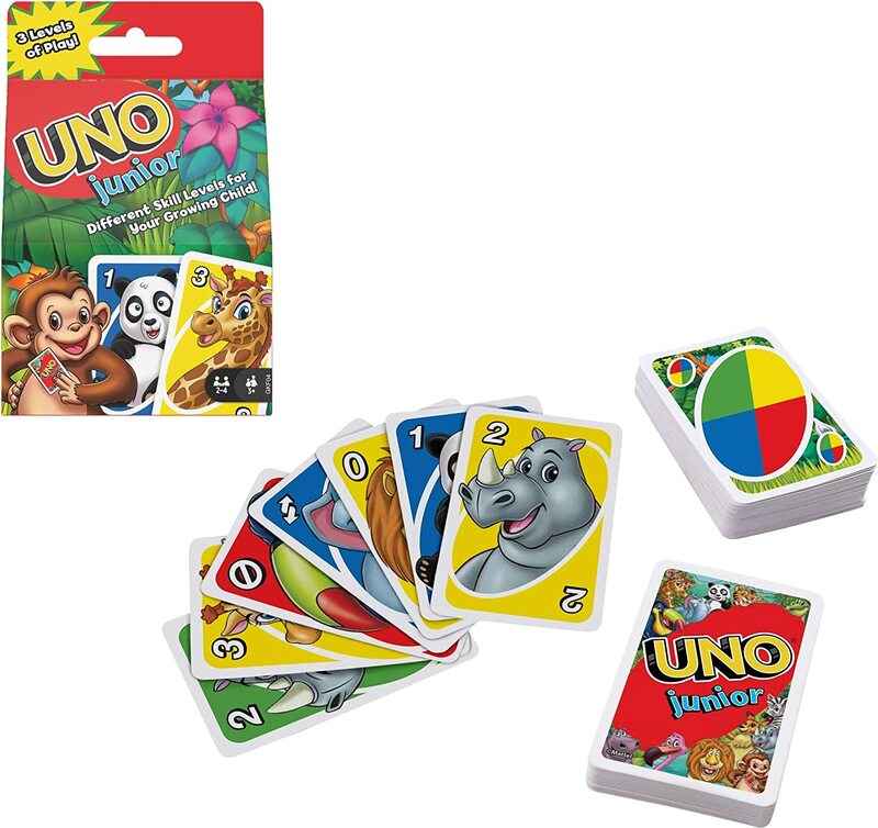 Mattel Uno animali junior - Giochi di carte