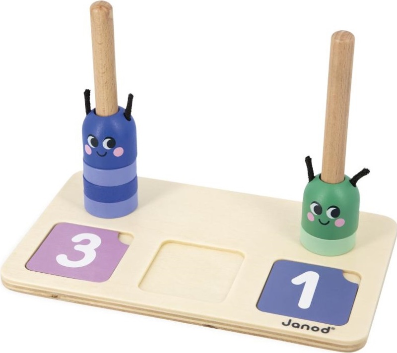 Janod Gioco educativo per bambini aggiungendo e confrontando i numeri  Didaktik - Giocattoli in legno di apprensione