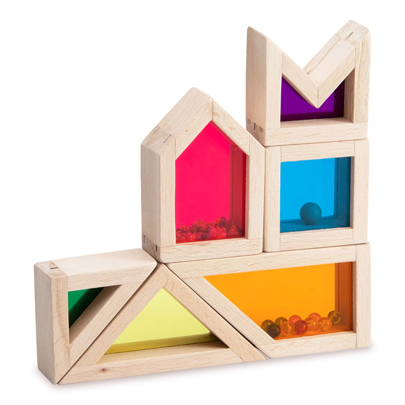 Cubo di attività in legno con labirinto di Perle - Giochi In Legno