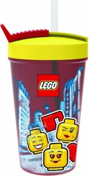 Tazza LEGO® ICONIC Girl con cannuccia - giallo / rosso - Accessori