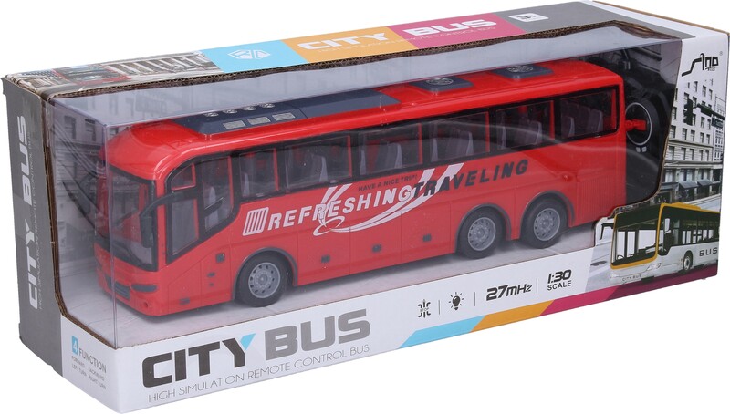 Blau Fernbedienung Bus Simulation Sound-Effekt mit LED-Licht Geschenk für Kinder 3+ RC Bus Spielzeug