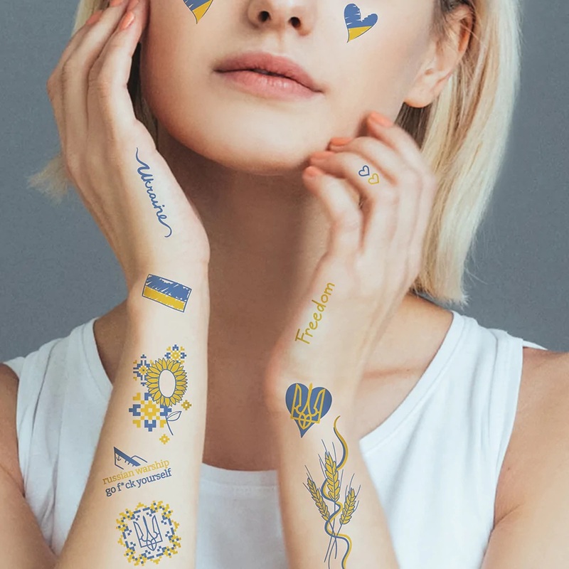 TATTonMe Tatuaggi temporanei impermeabili Ucraina mix - Salone di Moda per  Bambini