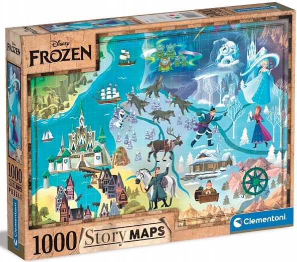 Puzzle 1000 pezzi Mappa Disney - Frozen - Frozen