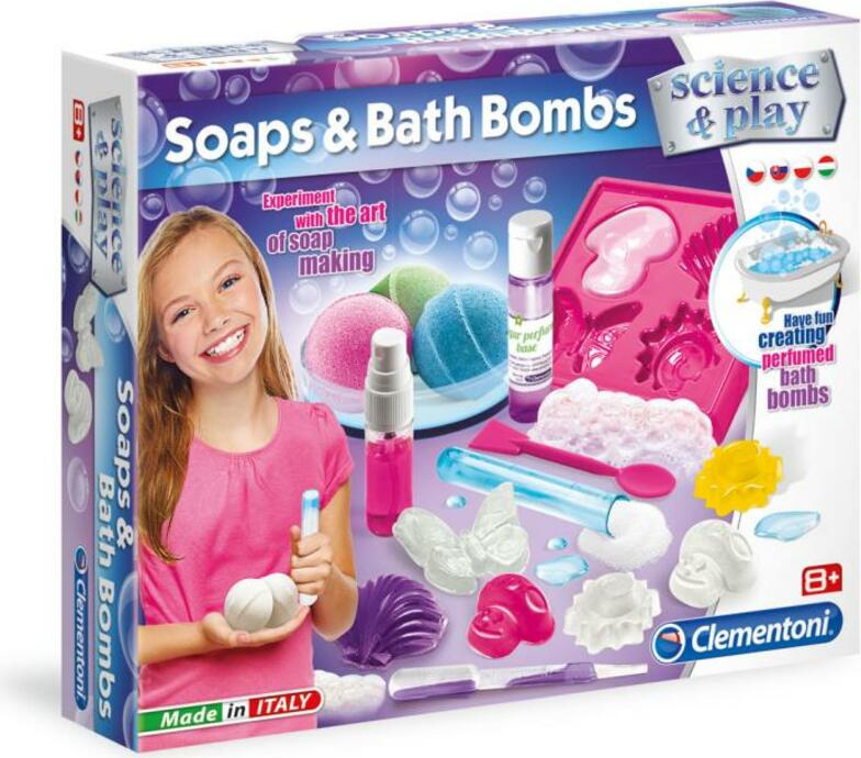 Laboratorio per bambini Clementoni - Produzione sapone e bombe da bagno -  Esperimenti scientifici
