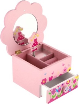 Portagioie da armadio Principessa in legno che gioca a fiori - Bigiotteria  e accessori