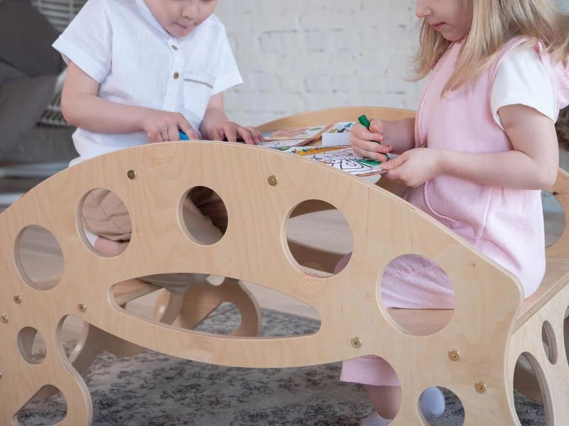Arco da arrampicata in legno naturale altalena Montessori giocattoli per  bimbi
