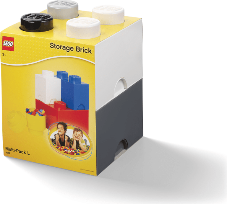 Scatole portaoggetti LEGO® Confezione multipla 4 pezzi - nero, bianco,  grigio - LEGO® Storage