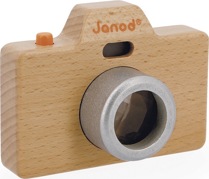Janod Macchina fotografica in legno per bambini con suono e luce - Giochi  in legno e rompicapo