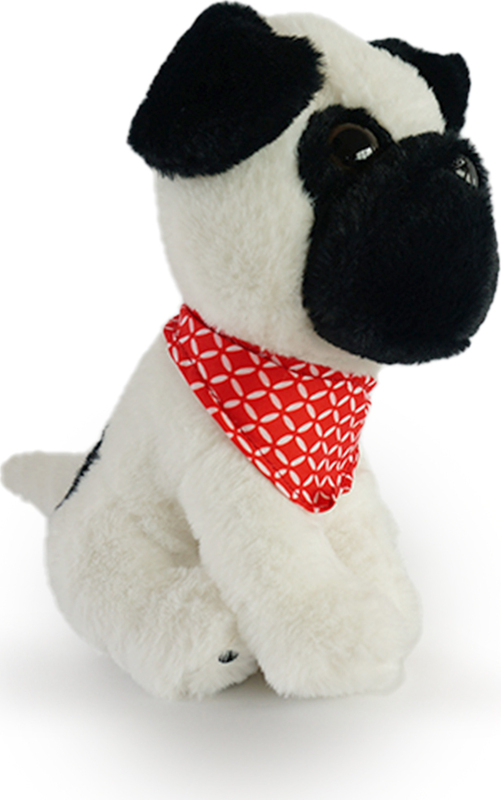 Peluche cane Pug 21 cm, bianco - Piccoli giocattoli di peluche