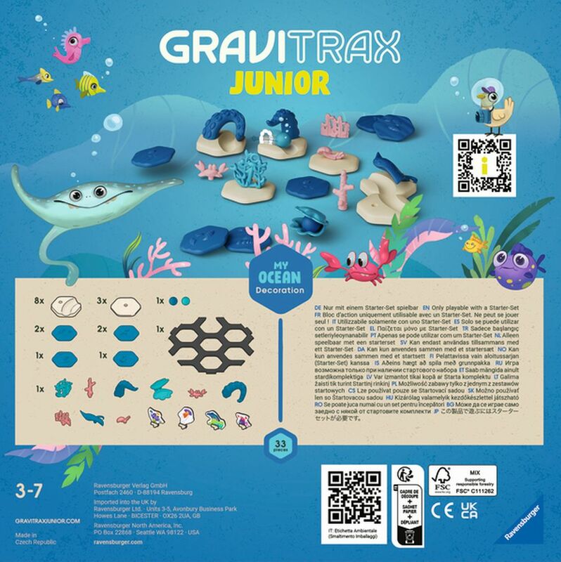 Ravensburger GraviTrax Junior Ocean - Pista per biglie