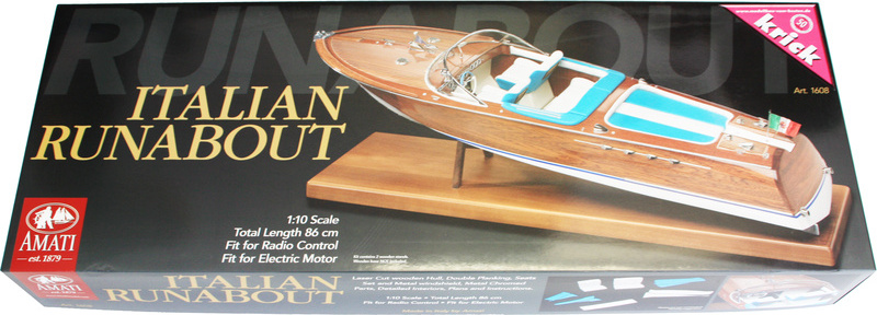 Scala 1:10 kit modello di barca Amati Riva Aquarama A1608 Italian Runabout 
