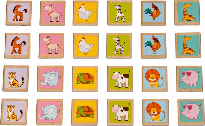 Set di giochi di carte per i più piccoli - Animali per bambini di tre anni