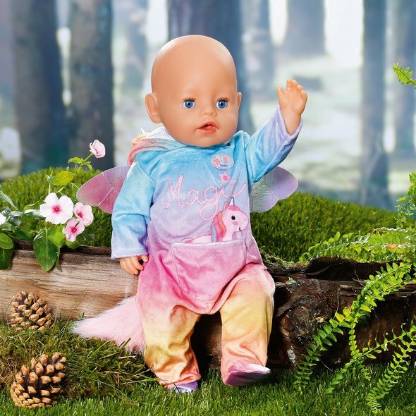 Puppenkleidung 43 cm Zapf Creation 828205 BABY born Kuschelanzug Einhorn 