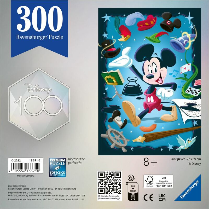 Ravensburger Disney 100 anni: Topolino 300 pezzi - Puzzle 300d