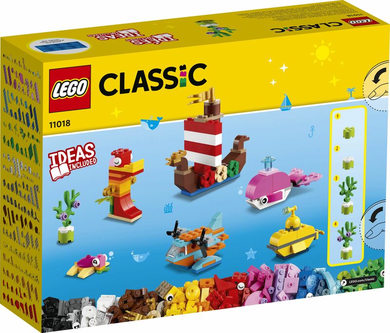 LEGO Classic Divertimento Creativo sull'Oceano, Giocattoli Creativi per  Bambini dai 4 Anni in su, Idee Regalo, Mattoncini da Cos