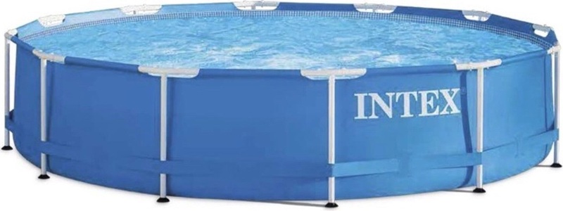INTEX Familien Swimmingpool mit Metallrahmen 366 x 84cm Schwimmbecken NEU 