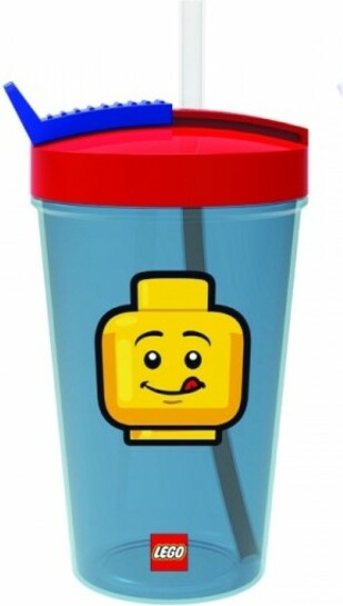 Tazza LEGO® ICONIC Classic con cannuccia - rosso / blu - Accessori