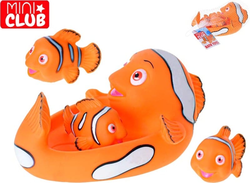 Pesce Mini Club 19,5 cm per la vasca con tre pesciolini - Giochi per il  bagnetto