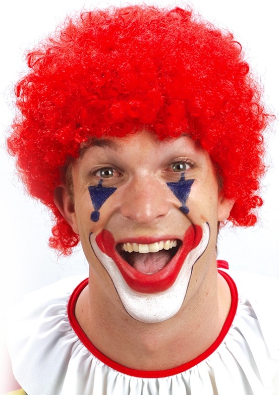 Parrucca clown rossa