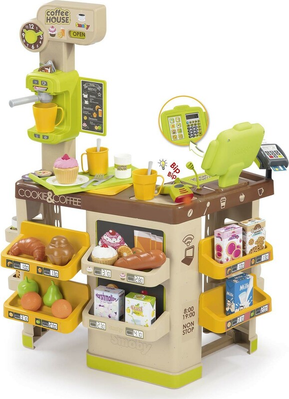 Spielzeug Registrierkasse für Kinder Kasse Scanner Obst Kartenleser Kreditkarte 