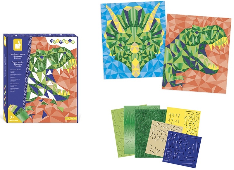 Janod Atelier Set Maxi Mosaico Dinosauri da 7 anni - Mosaici