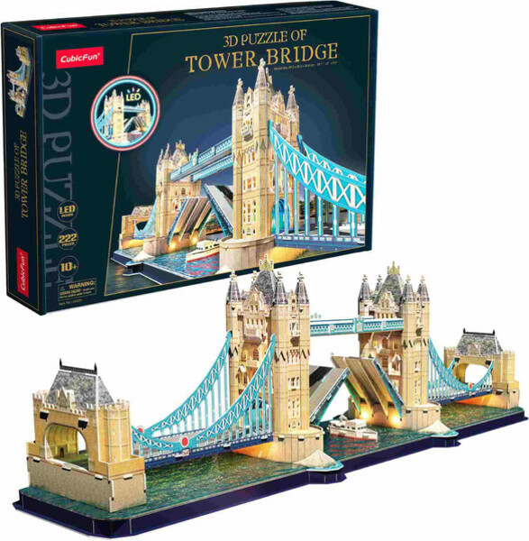 Puzzle 3D LED Tower Bridge - dílků 222 - 3D Puzzle