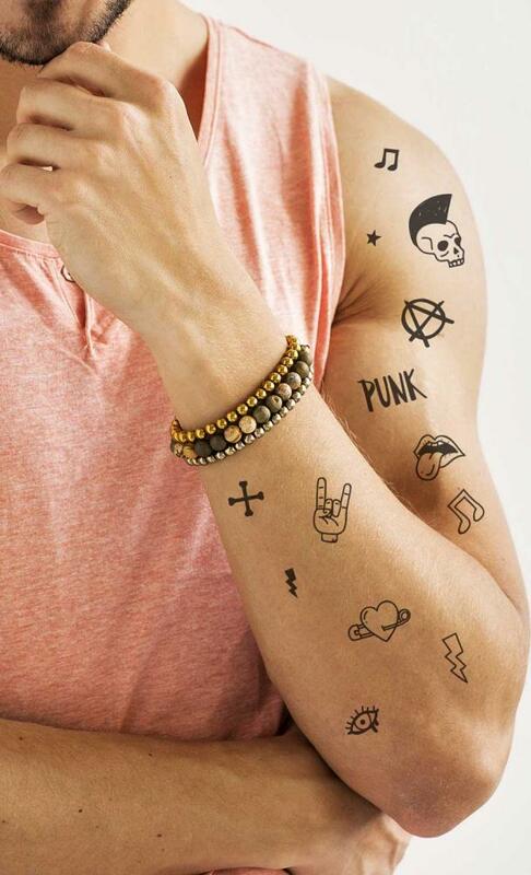 TATTonMe Tatuaggi temporanei impermeabili Mix punk - Salone di Moda per  Bambini