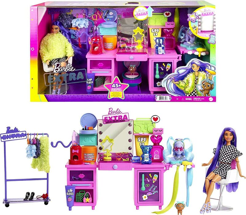 handkerchief Saturate saint Dulap suplimentar Barbie Mattel cu set de jocuri cu papusi GYJ70 - Păpuși  Barbie | RaiJucării.ro