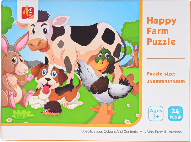 Puzzle per bambini 25x17,5 cm animali, 24 pezzi - Puzzle per bambini