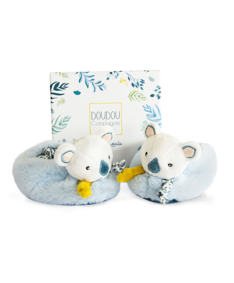 Peluche nascita con sonaglio koala blu per neonato Okaïdi & Obaïbi