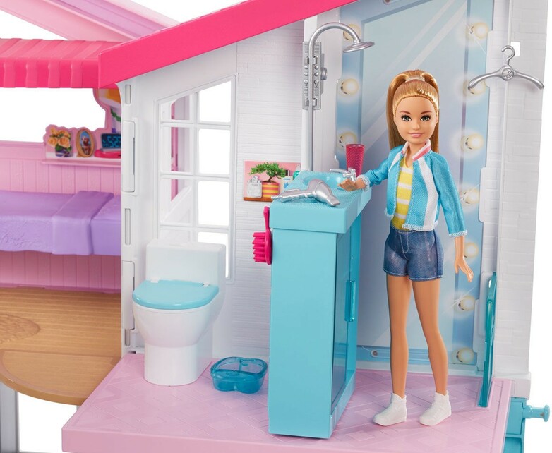 Barbie Möbel Set Tisch Stühle Lampe Pool Original Barbie Mattel für Barbie Haus
