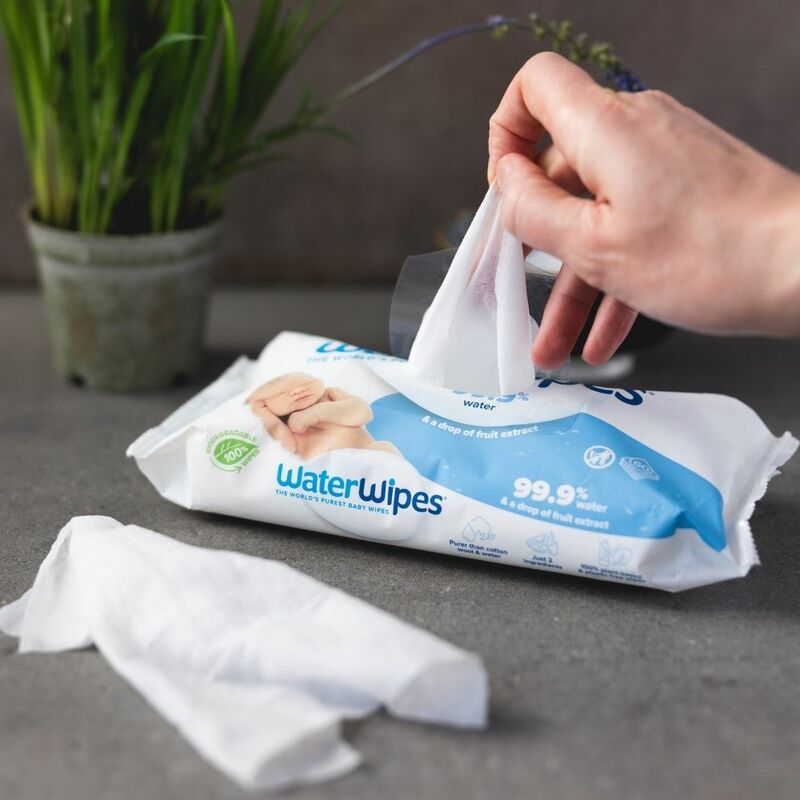 6x WATERWIPES Salviette umidificate senza plastica 60 pz (360 pz) -  Salviettine detergenti