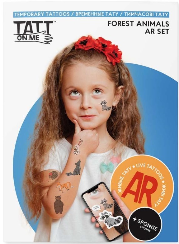 TATTonMe Tatuaggi dal vivo per bambini animali americani - Salone di Moda  per Bambini