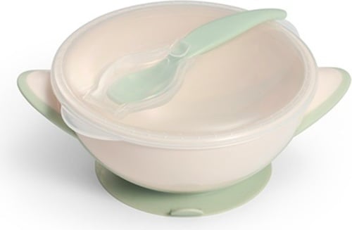 Béaba Accessori Prima Infanzia Ciotola In Silicone Con Ventosa Béaba - Antiscivolo Per Neonati, Verde, Per Microonde Scodella Bebè Béaba