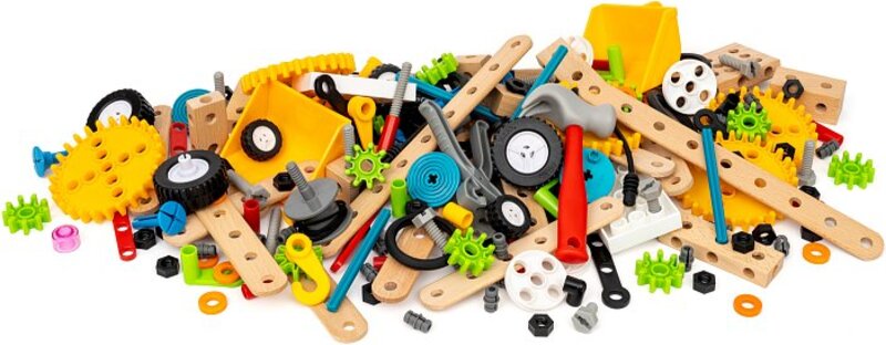 BRIO Set Attività Costruzioni 34588 – Gioco In Legno Di Faggio Per Sviluppare Motricità Fine, Creatività E Logica, Dai 3 Anni, Colori Primari