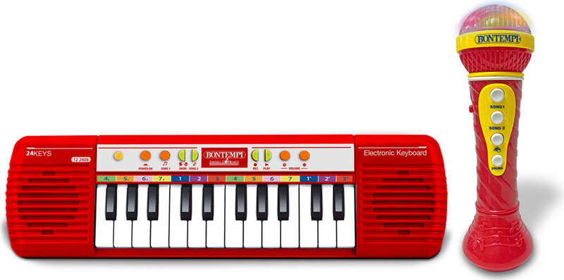 Clavier électronique Bontempi 32 Touches - Avec Micro, 2 Sons, 8 Rythmes - Parfait Pour Les Enfants Débutants